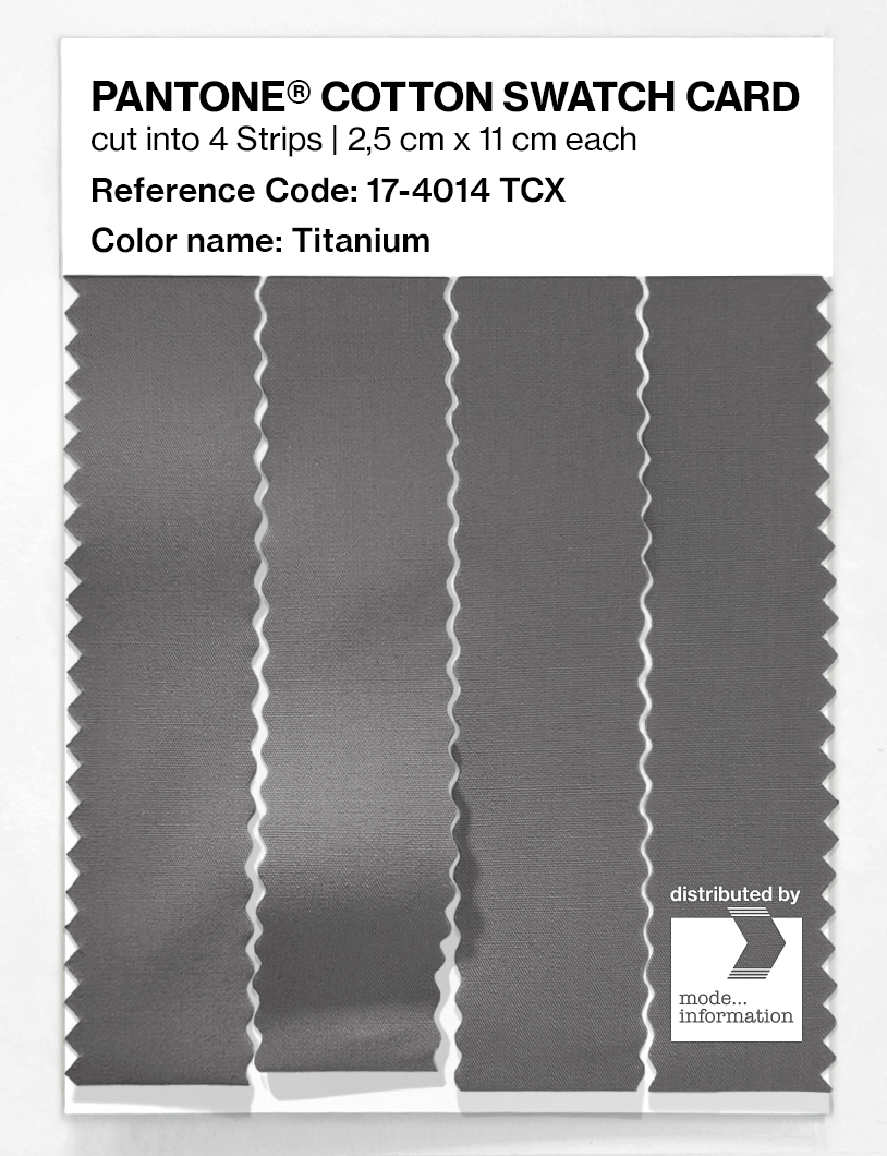 Product image 3 of the product “PANTONE® COTTON SWATCH CARD 17-4014 TCX Titanium ”