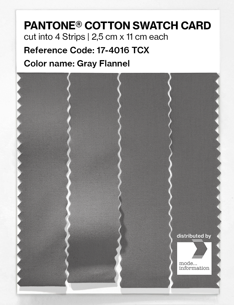 Product image 3 of the product “PANTONE® COTTON SWATCH CARD 17-4016 TCX Gray Flannel ”