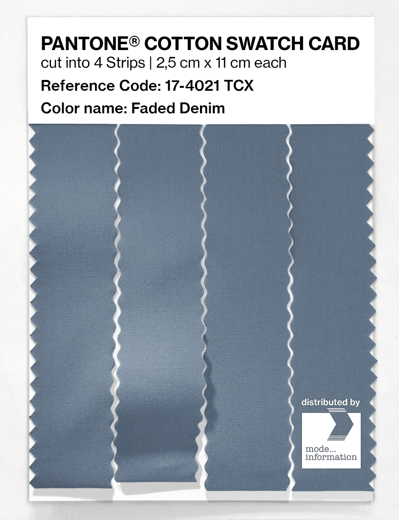 Product image 3 of the product “PANTONE® COTTON SWATCH CARD 17-4021 TCX Faded Denim ”