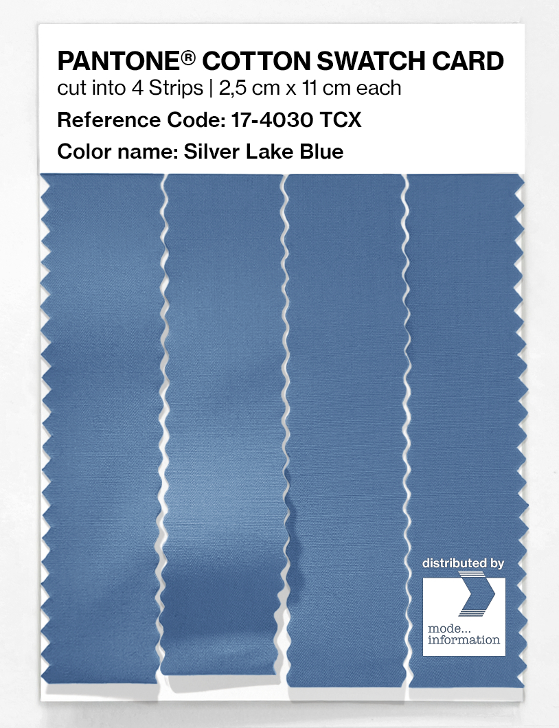 Product image 3 of the product “PANTONE® COTTON SWATCH CARD 17-4030 TCX Silver Lake Blue ”