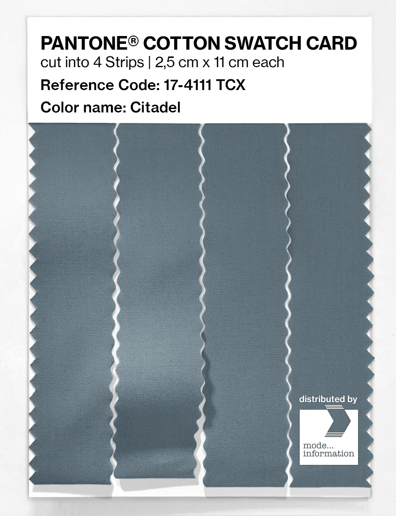 Product image 3 of the product “PANTONE® COTTON SWATCH CARD 17-4111 TCX Citadel ”