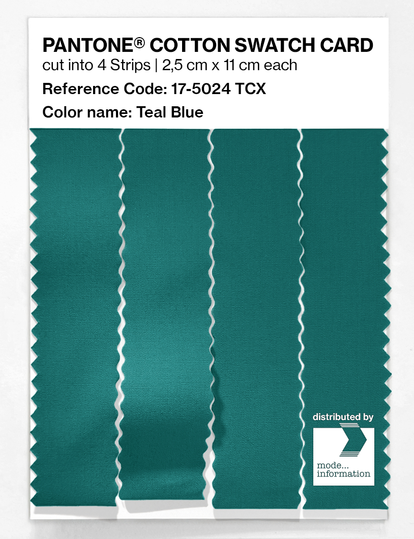 Product image 3 of the product “PANTONE® COTTON SWATCH CARD 17-5024 TCX Teal Blue ”