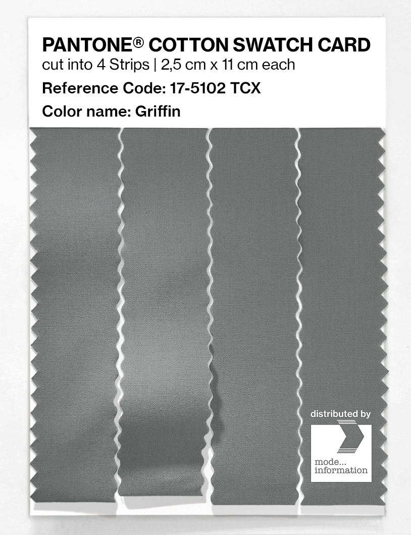 Product image 3 of the product “PANTONE® COTTON SWATCH CARD 17-5102 TCX Griffin ”