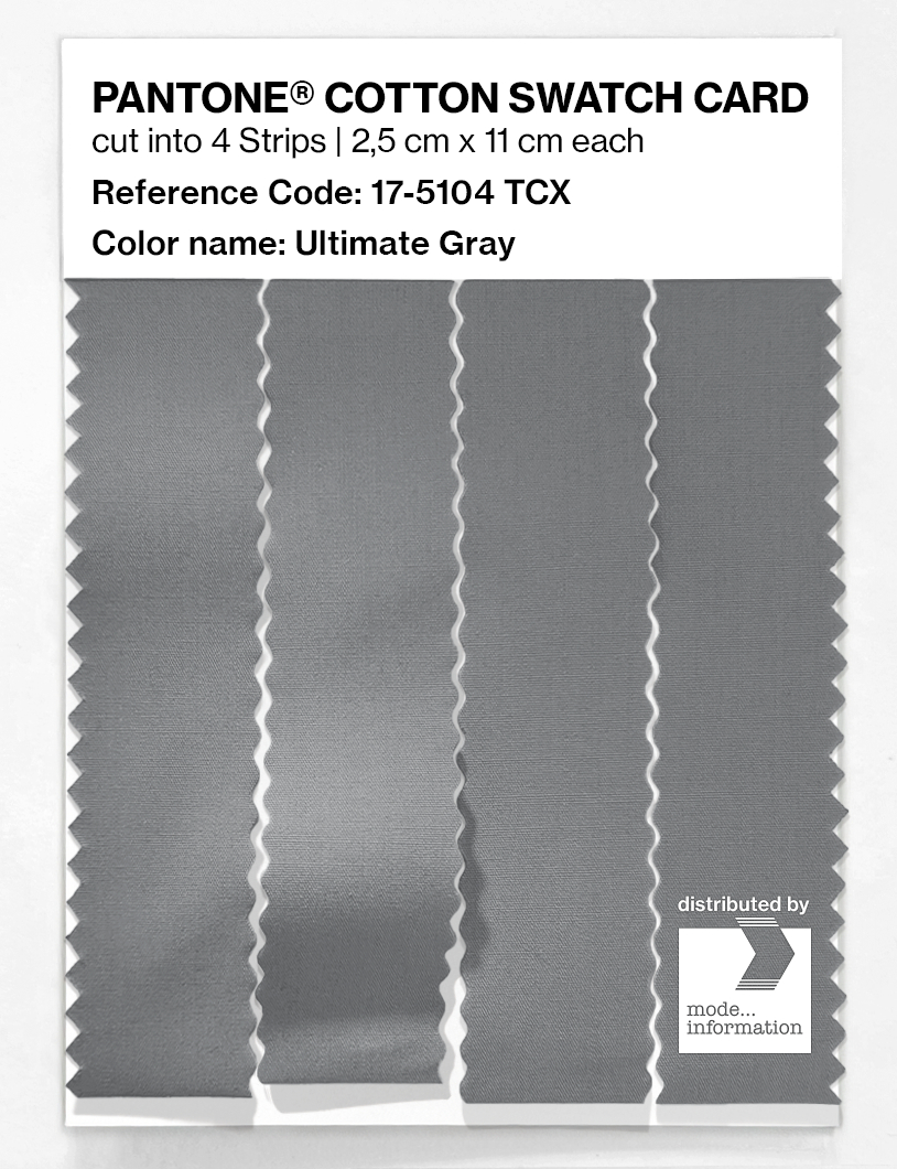Product image 3 of the product “PANTONE® COTTON SWATCH CARD 17-5104 TCX Ultimate Gray ”