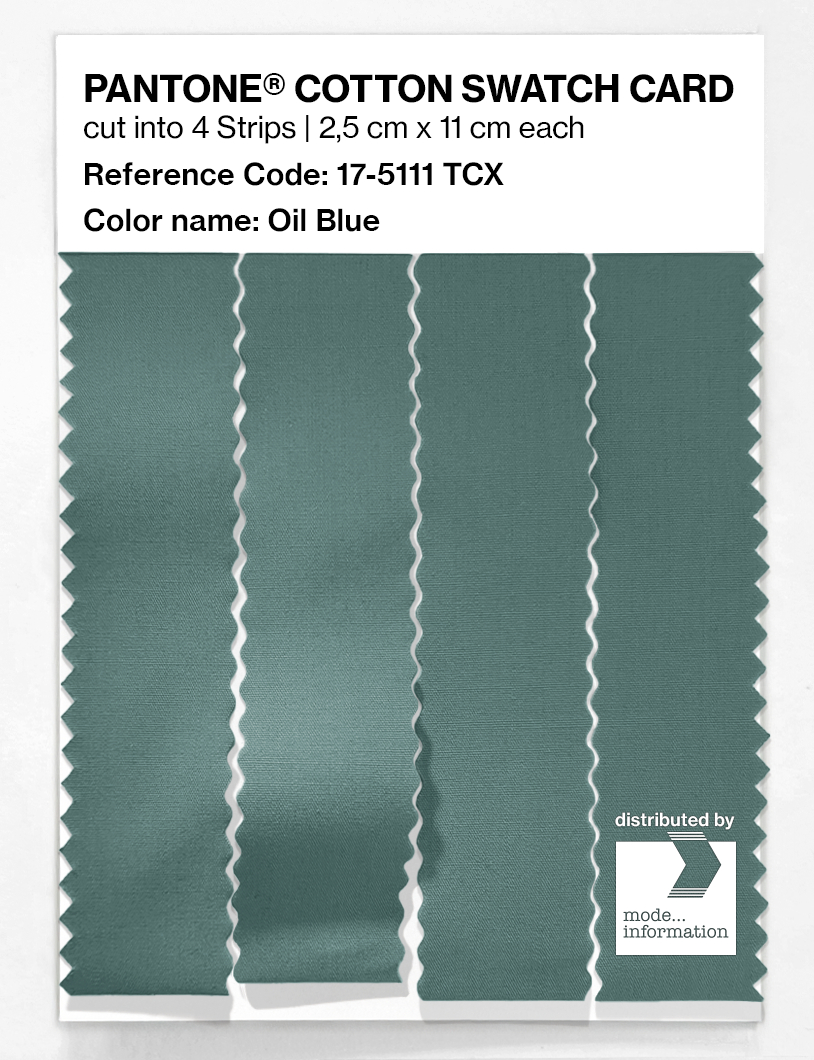 Product image 3 of the product “PANTONE® COTTON SWATCH CARD 17-5111 TCX Oil Blue ”
