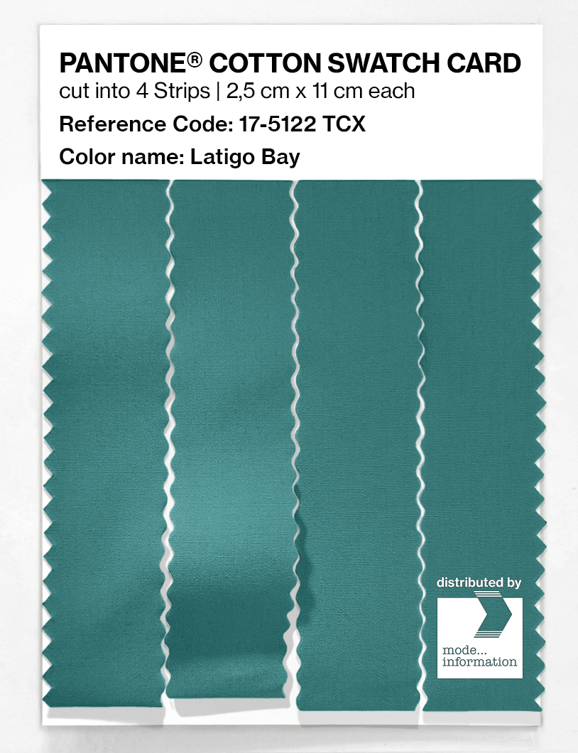 Product image 3 of the product “PANTONE® COTTON SWATCH CARD 17-5122 TCX Latigo Bay ”