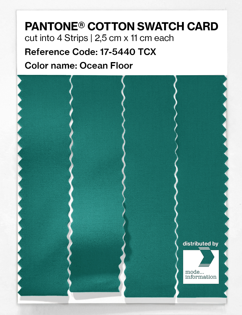 Product image 3 of the product “PANTONE® COTTON SWATCH CARD 17-5440 TCX Ocean Floor ”