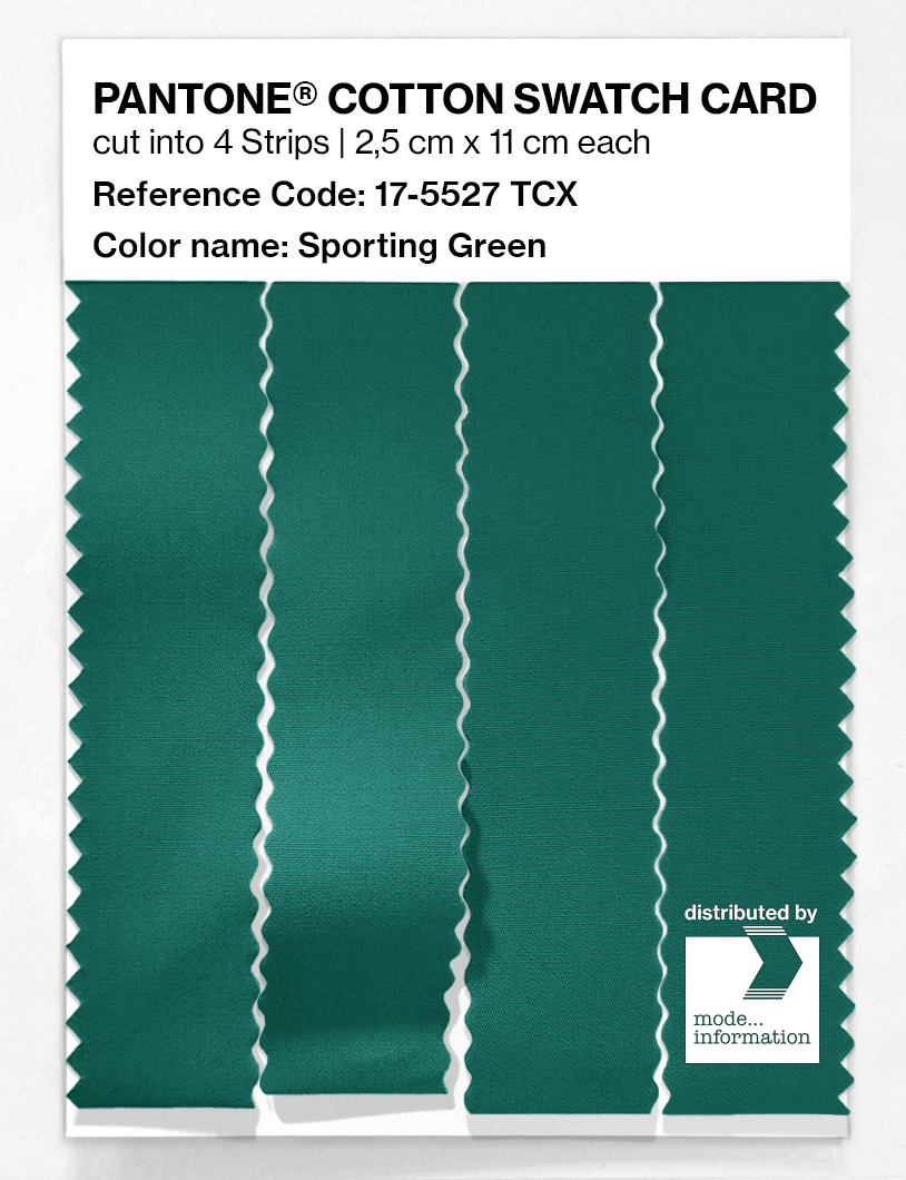 Product image 3 of the product “PANTONE® COTTON SWATCH CARD 17-5527 TCX Sporting Green ”