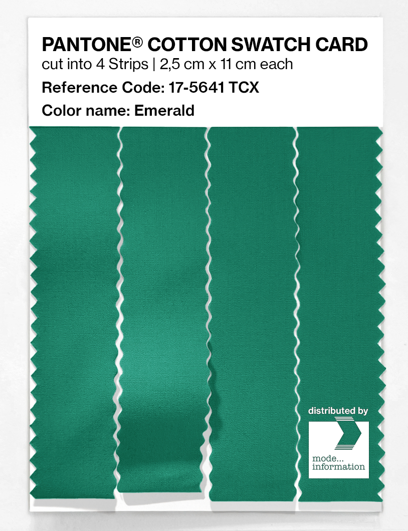 Product image 3 of the product “PANTONE® COTTON SWATCH CARD 17-5641 TCX Emerald ”