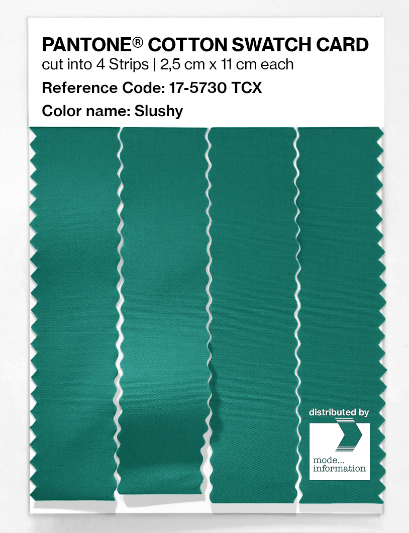 Product image 3 of the product “PANTONE® COTTON SWATCH CARD 17-5730 TCX Slushy ”