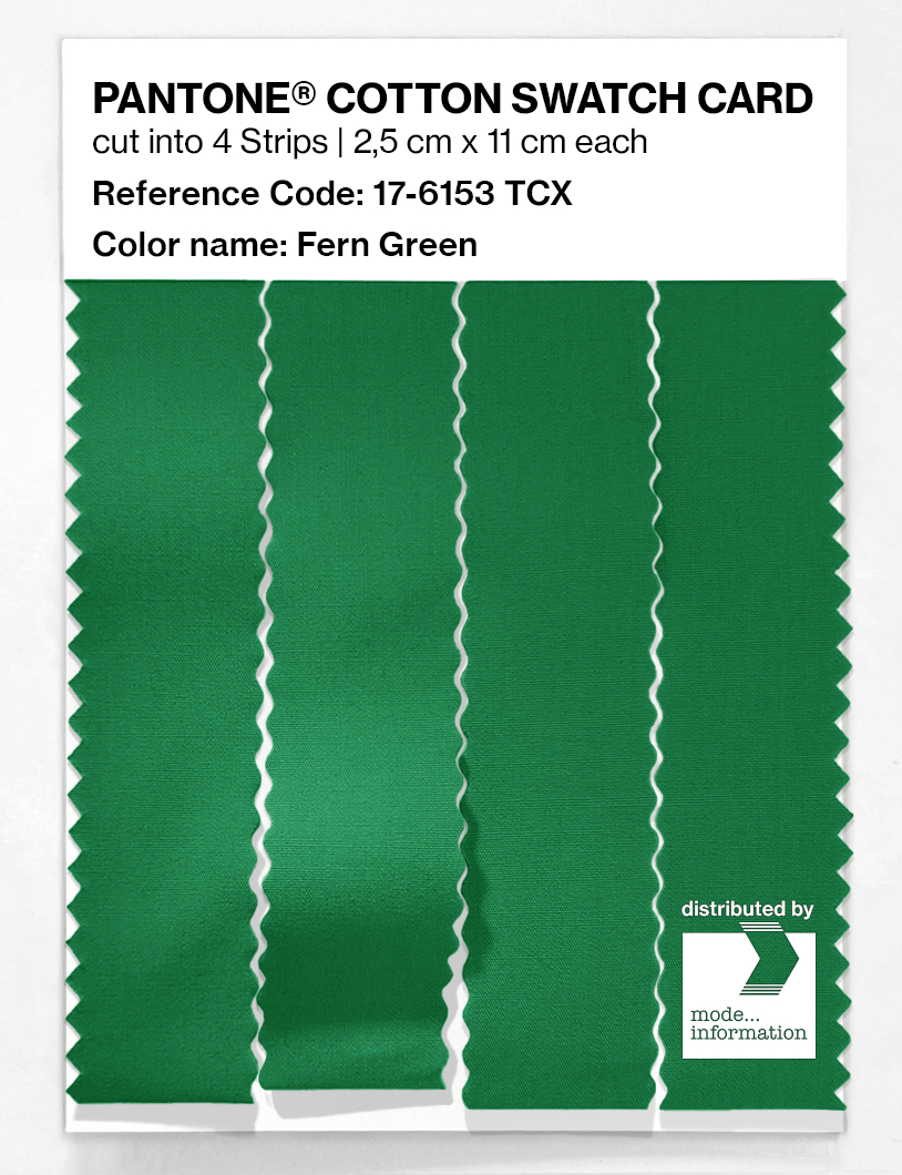 Product image 3 of the product “PANTONE® COTTON SWATCH CARD 17-6153 TCX Fern Green ”