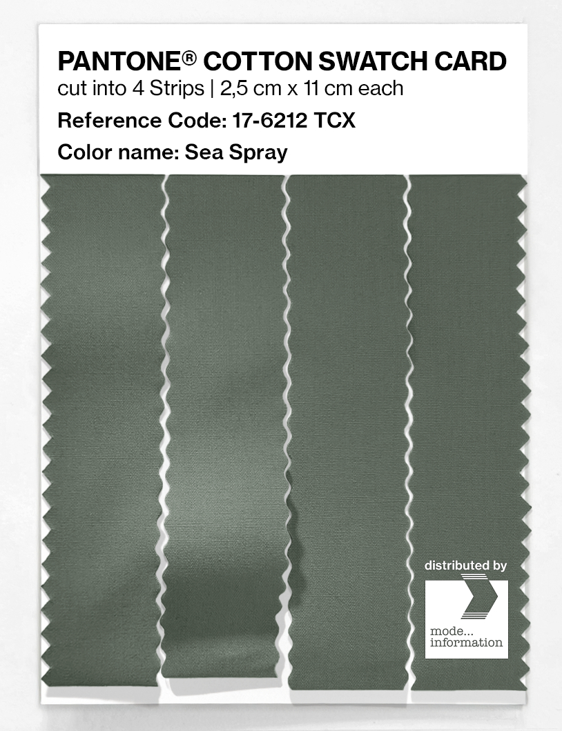 Product image 3 of the product “PANTONE® COTTON SWATCH CARD 17-6212 TCX Sea Spray ”