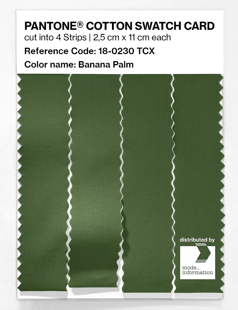Product image 3 of the product “PANTONE® COTTON SWATCH CARD 18-0230 TCX Banana Palm ”