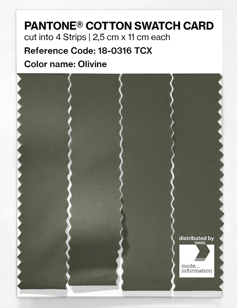 Product image 3 of the product “PANTONE® COTTON SWATCH CARD 18-0316 TCX Olivine ”