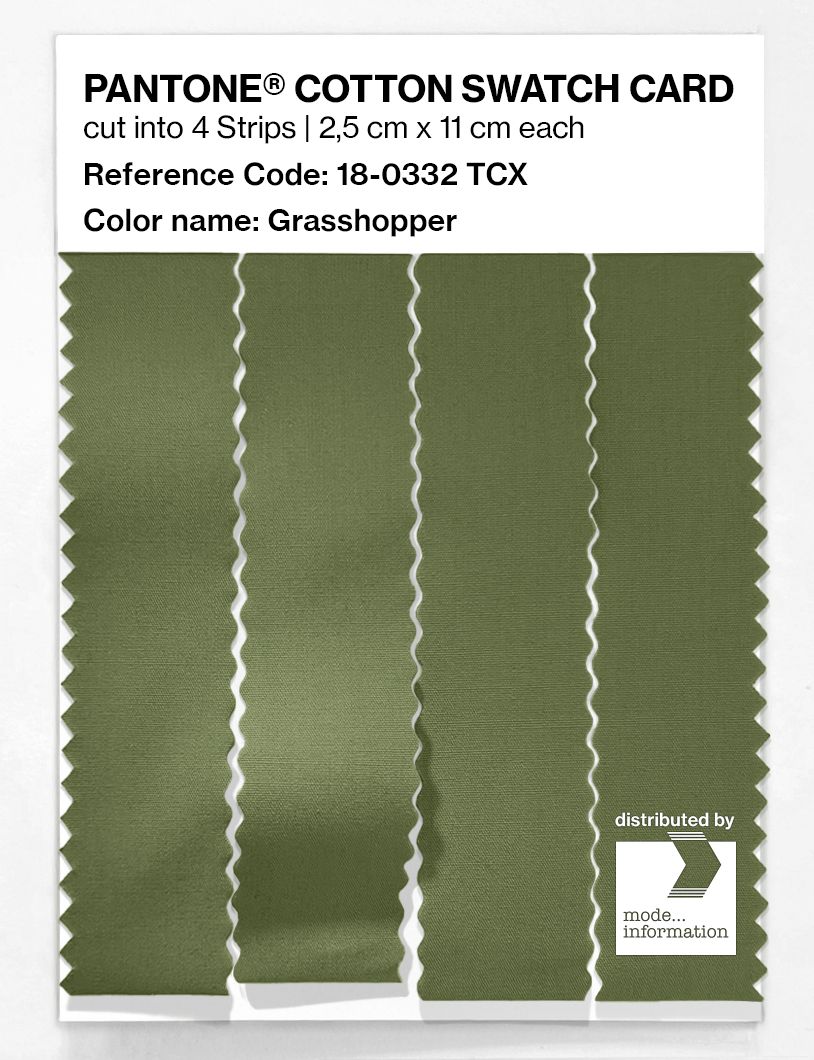 Product image 3 of the product “PANTONE® COTTON SWATCH CARD 18-0332 TCX Grasshopper ”