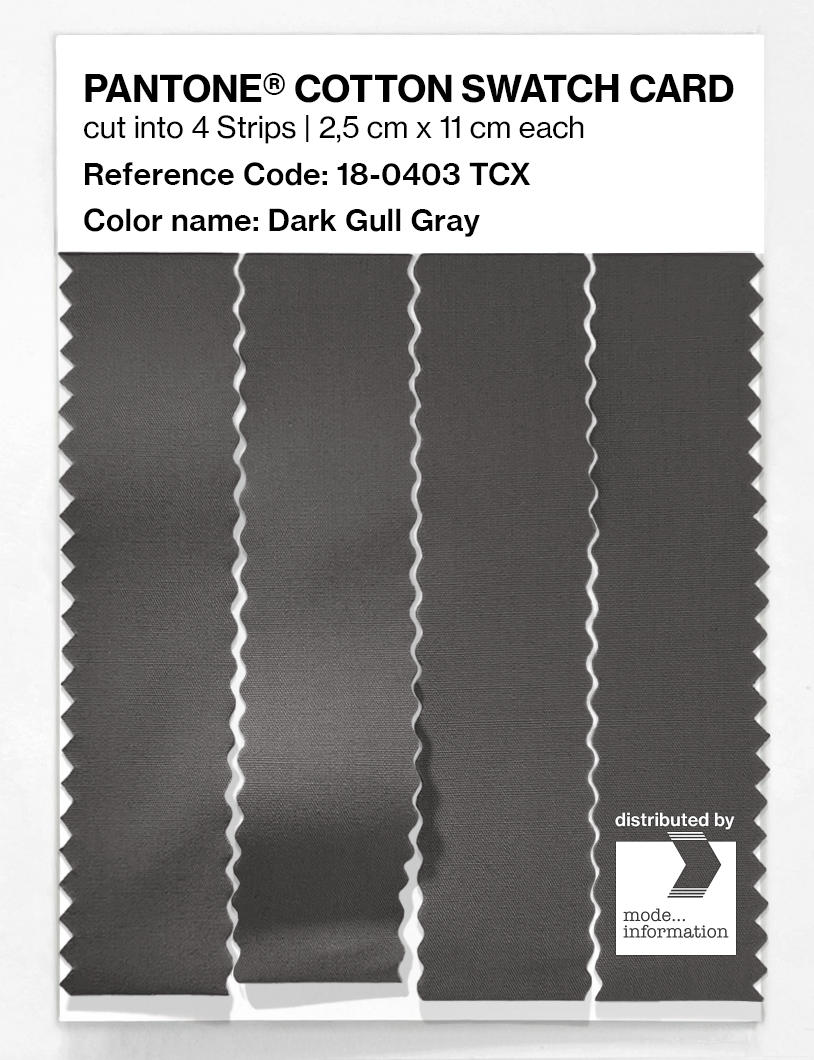 Product image 3 of the product “PANTONE® COTTON SWATCH CARD 18-0403 TCX Dark Gull Gray ”