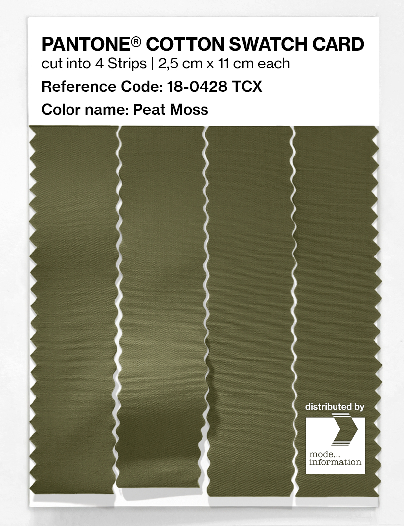 Product image 3 of the product “PANTONE® COTTON SWATCH CARD 18-0428 TCX Peat Moss ”