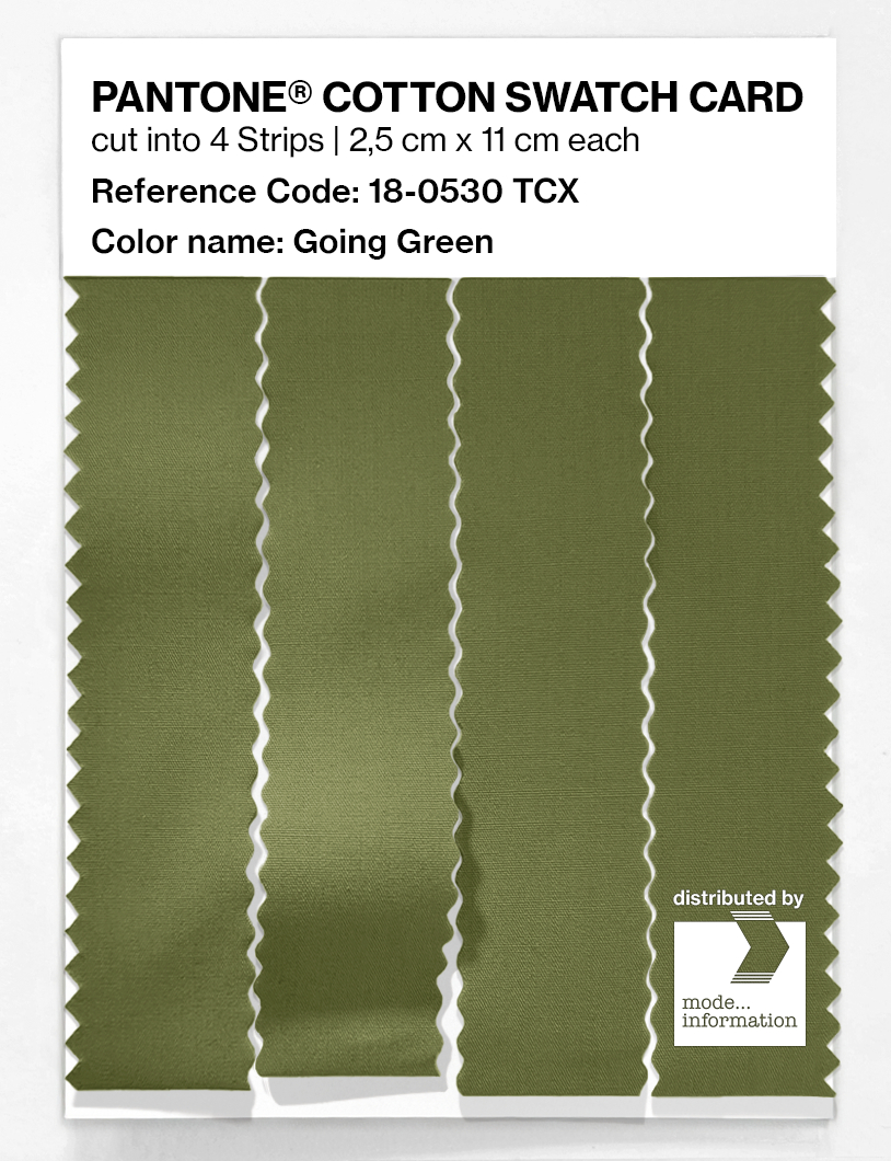 Product image 3 of the product “PANTONE® COTTON SWATCH CARD 18-0530 TCX Going Green ”