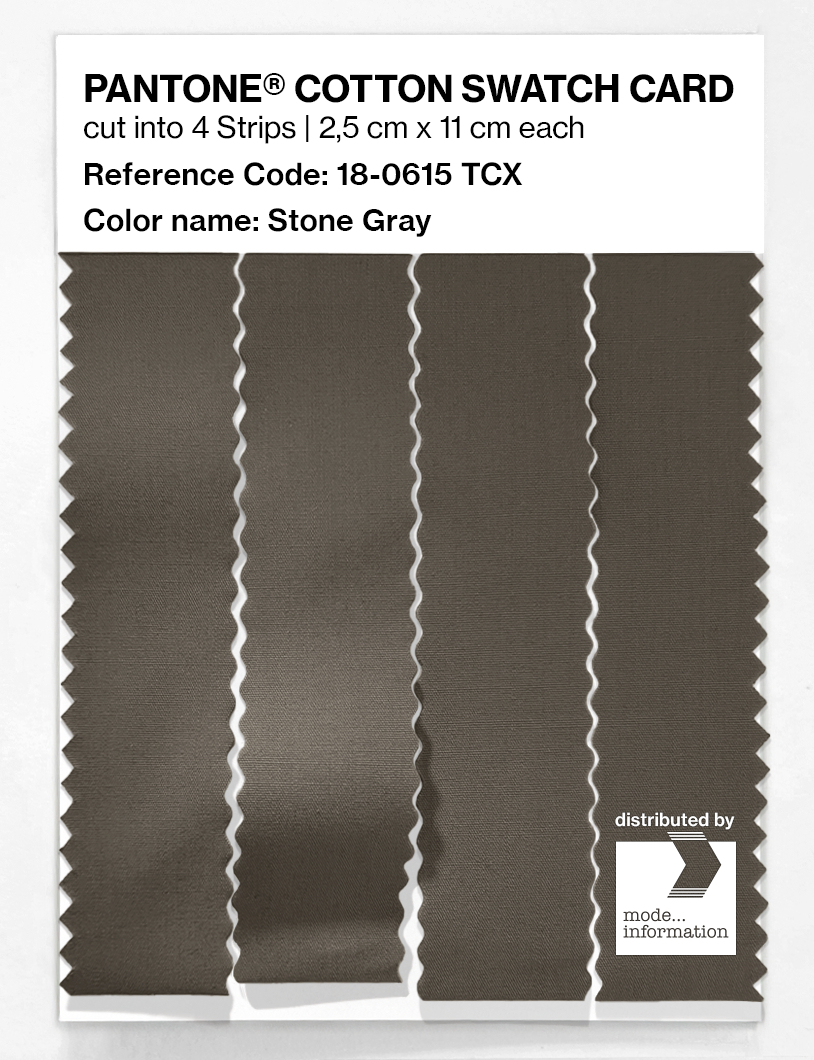 Product image 3 of the product “PANTONE® COTTON SWATCH CARD 18-0615 TCX Stone Gray ”