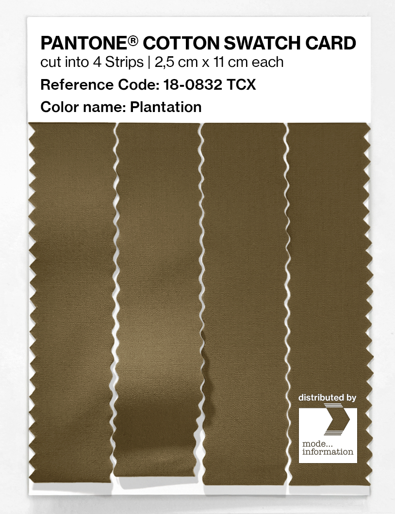 Product image 3 of the product “PANTONE® COTTON SWATCH CARD 18-0832 TCX Plantation ”