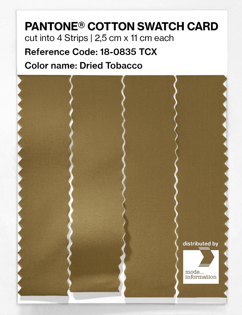 Product image 3 of the product “PANTONE® COTTON SWATCH CARD 18-0835 TCX Dried Tobacco ”
