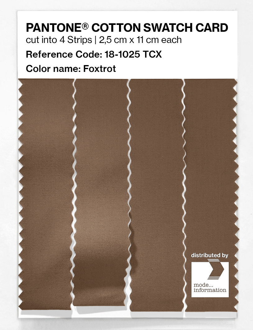 Product image 3 of the product “PANTONE® COTTON SWATCH CARD 18-1025 TCX Foxtrot ”