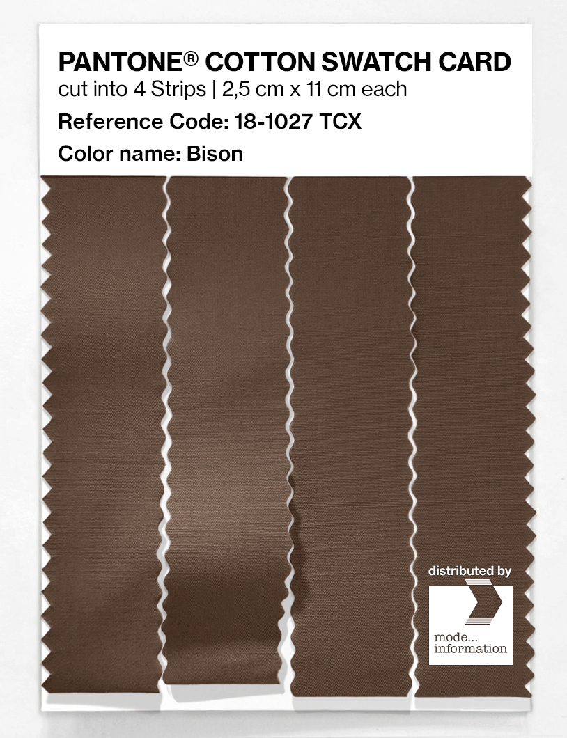Product image 3 of the product “PANTONE® COTTON SWATCH CARD 18-1027 TCX Bison ”