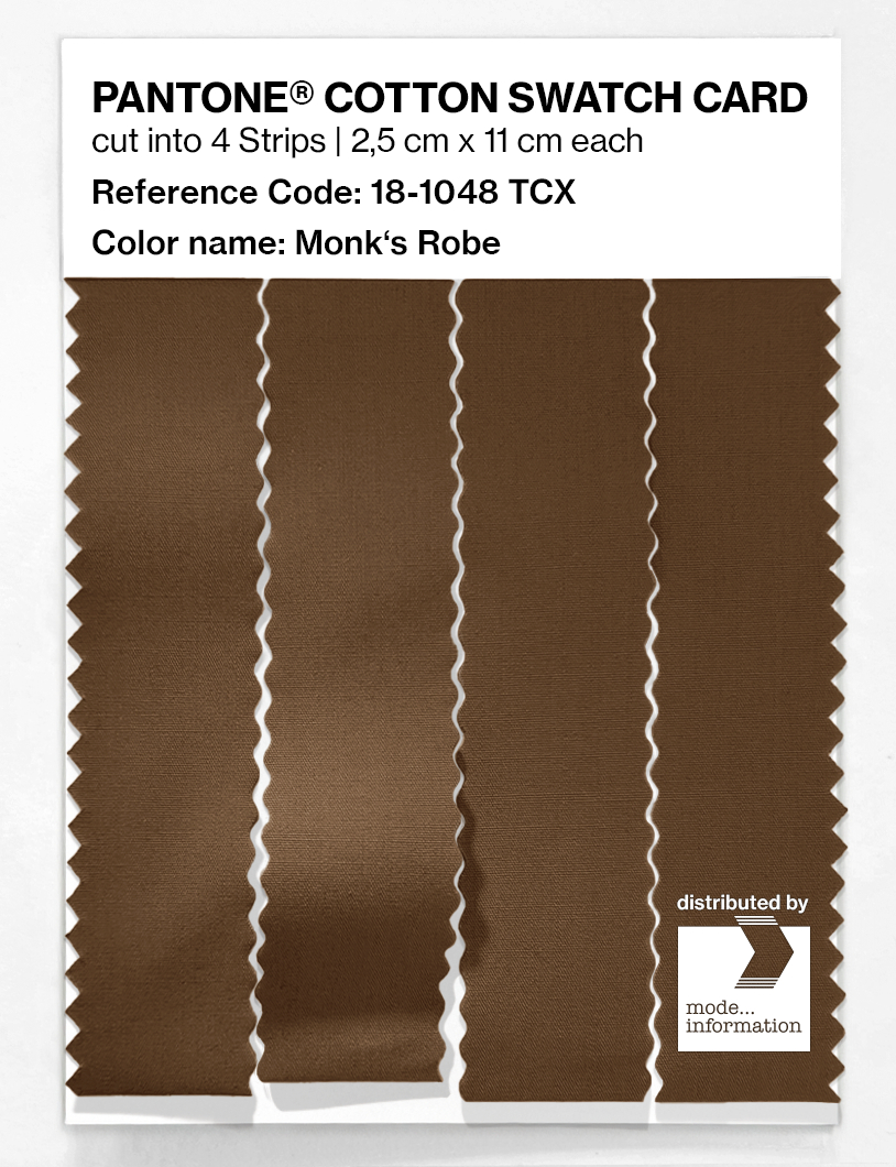 Product image 3 of the product “PANTONE® COTTON SWATCH CARD 18-1048 TCX Monk's Robe ”