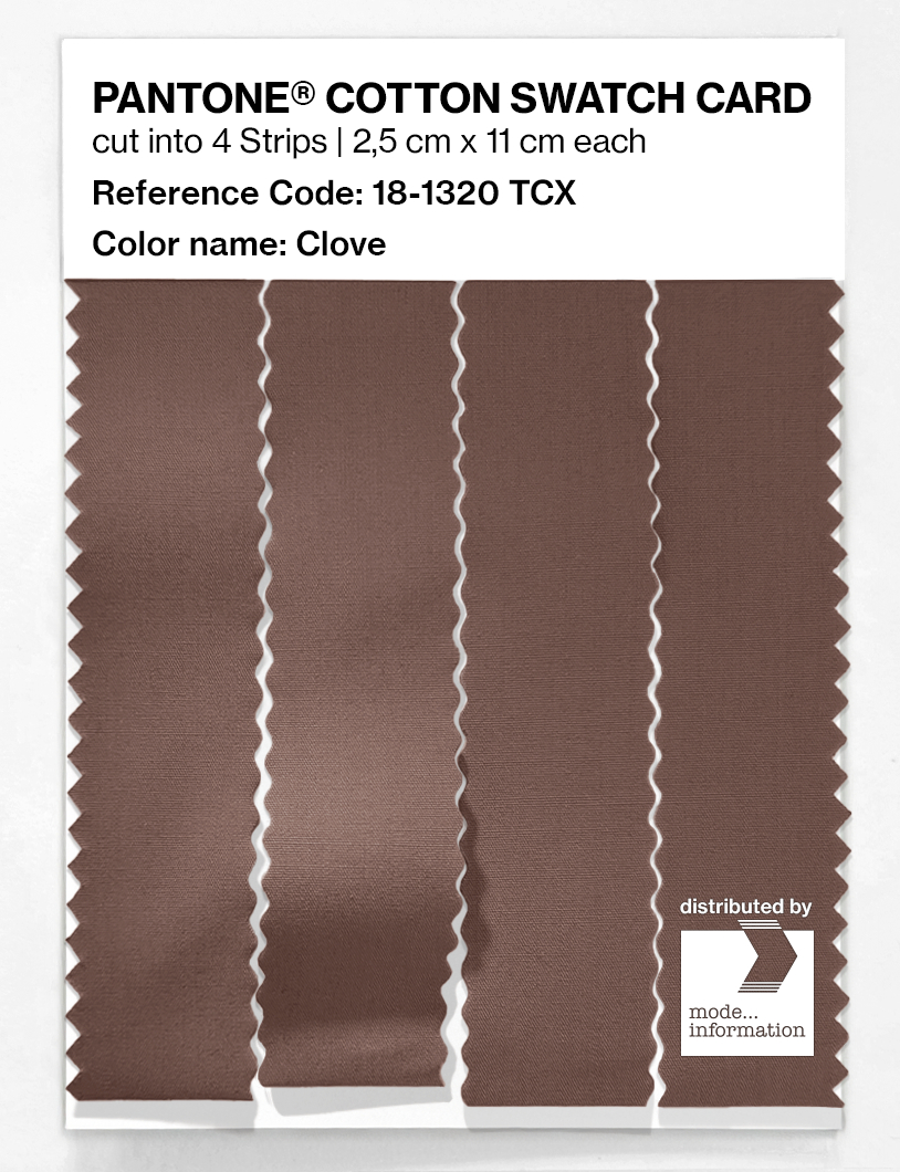 Product image 3 of the product “PANTONE® COTTON SWATCH CARD 18-1320 TCX Clove ”