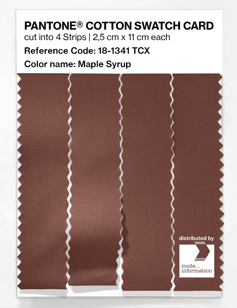 Product image 3 of the product “PANTONE® COTTON SWATCH CARD 18-1341 TCX Maple Syrup ”