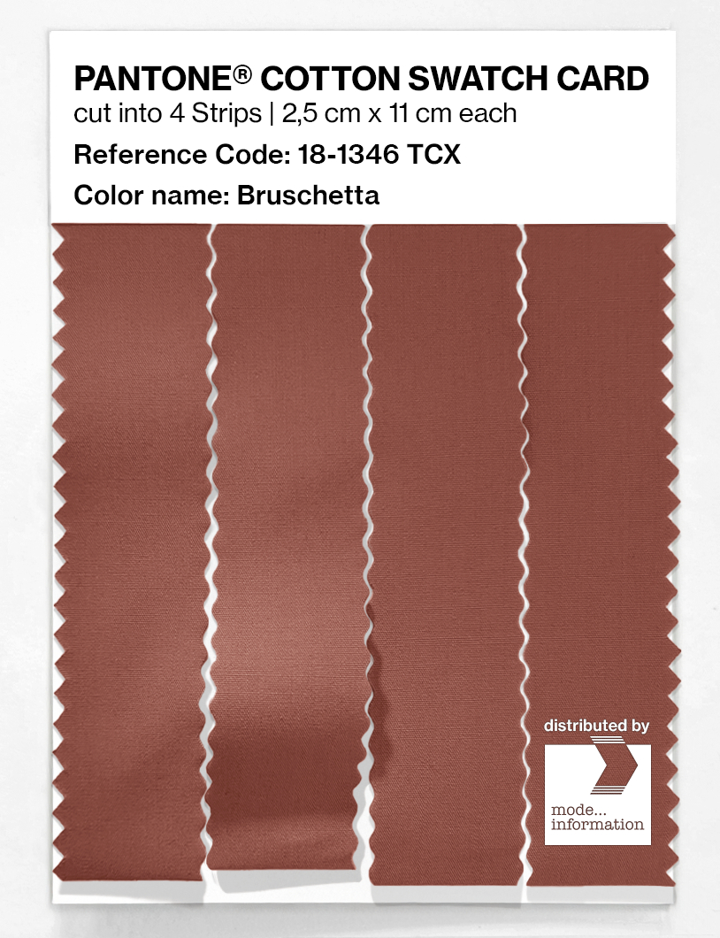 Product image 3 of the product “PANTONE® COTTON SWATCH CARD 18-1346 TCX Bruschetta ”