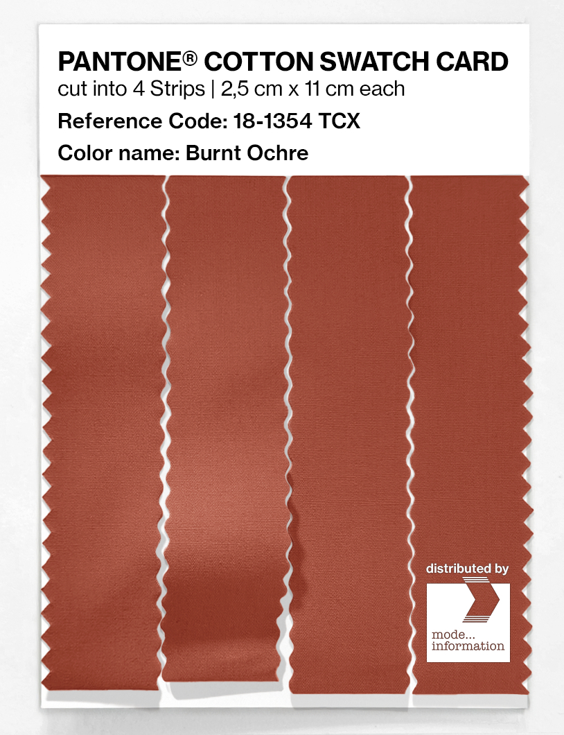 Product image 3 of the product “PANTONE® COTTON SWATCH CARD 18-1354 TCX Burnt Ochre ”