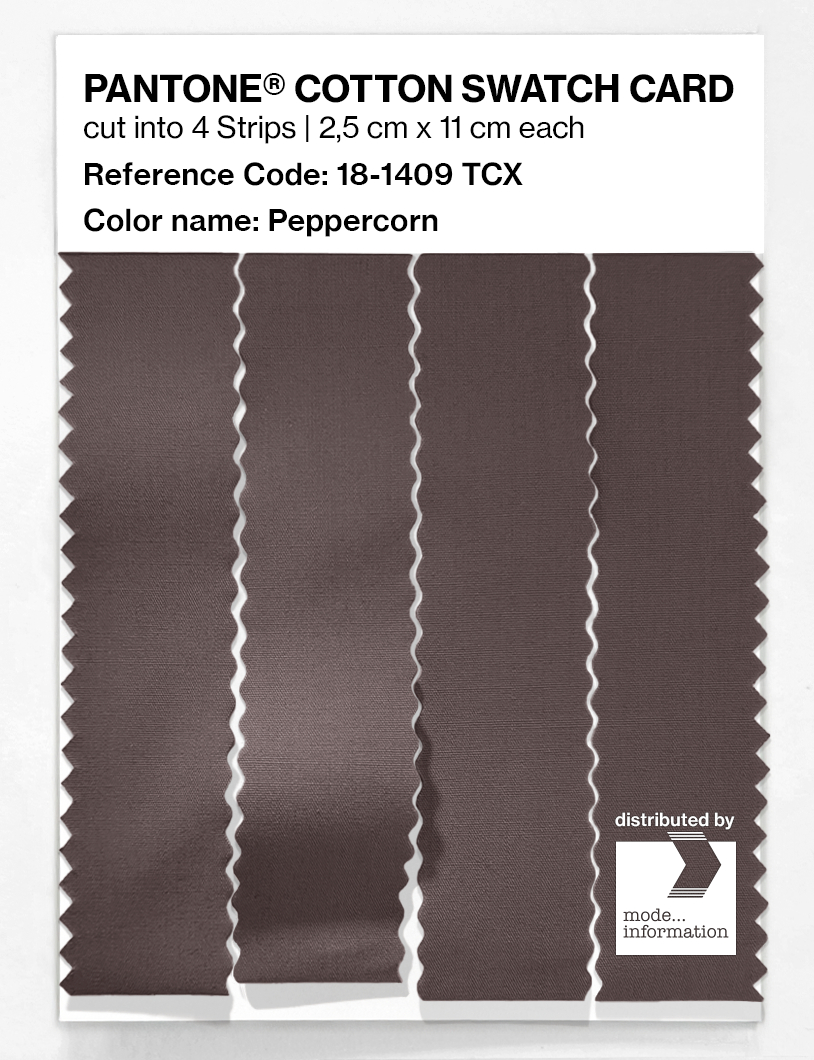 Product image 3 of the product “PANTONE® COTTON SWATCH CARD 18-1409 TCX Peppercorn ”