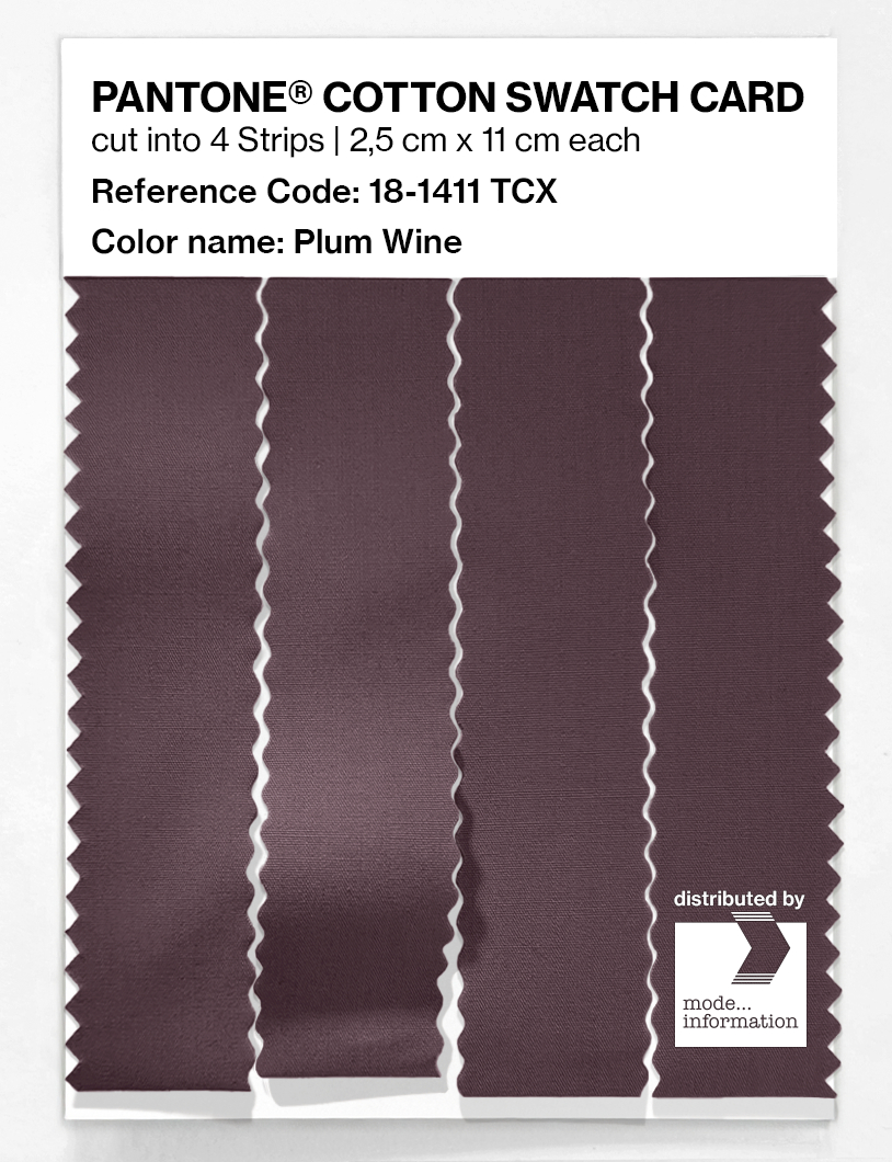 Product image 3 of the product “PANTONE® COTTON SWATCH CARD 18-1411 TCX Plum Wine ”
