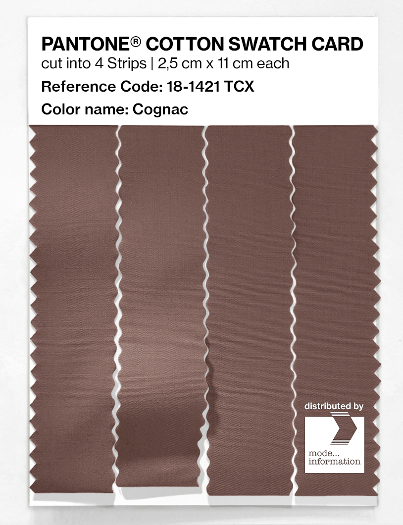 Product image 3 of the product “PANTONE® COTTON SWATCH CARD 18-1421 TCX Cognac ”