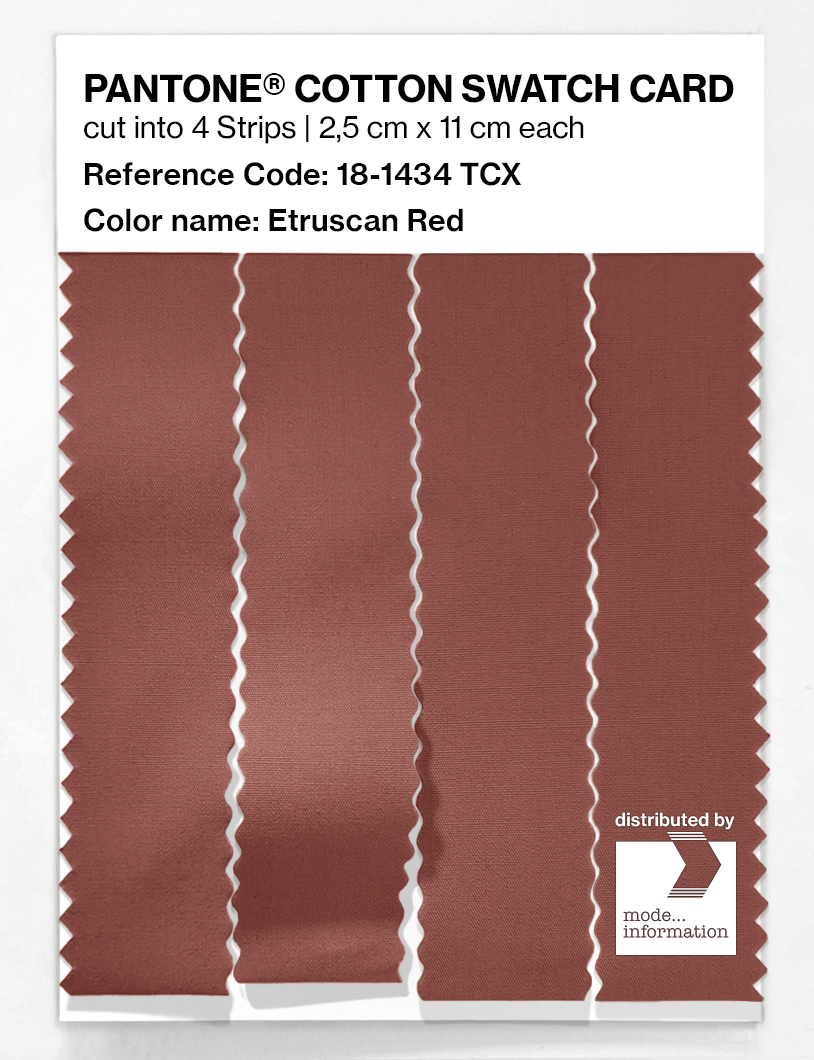 Artikelbild 3 des Artikels “PANTONE® COTTON SWATCH CARD 18-1434 TCX Etruscan Red “