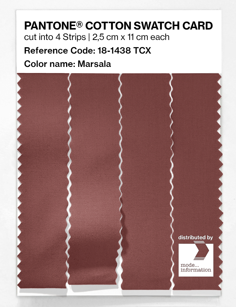 Artikelbild 3 des Artikels “PANTONE® COTTON SWATCH CARD 18-1438 TCX Marsala “