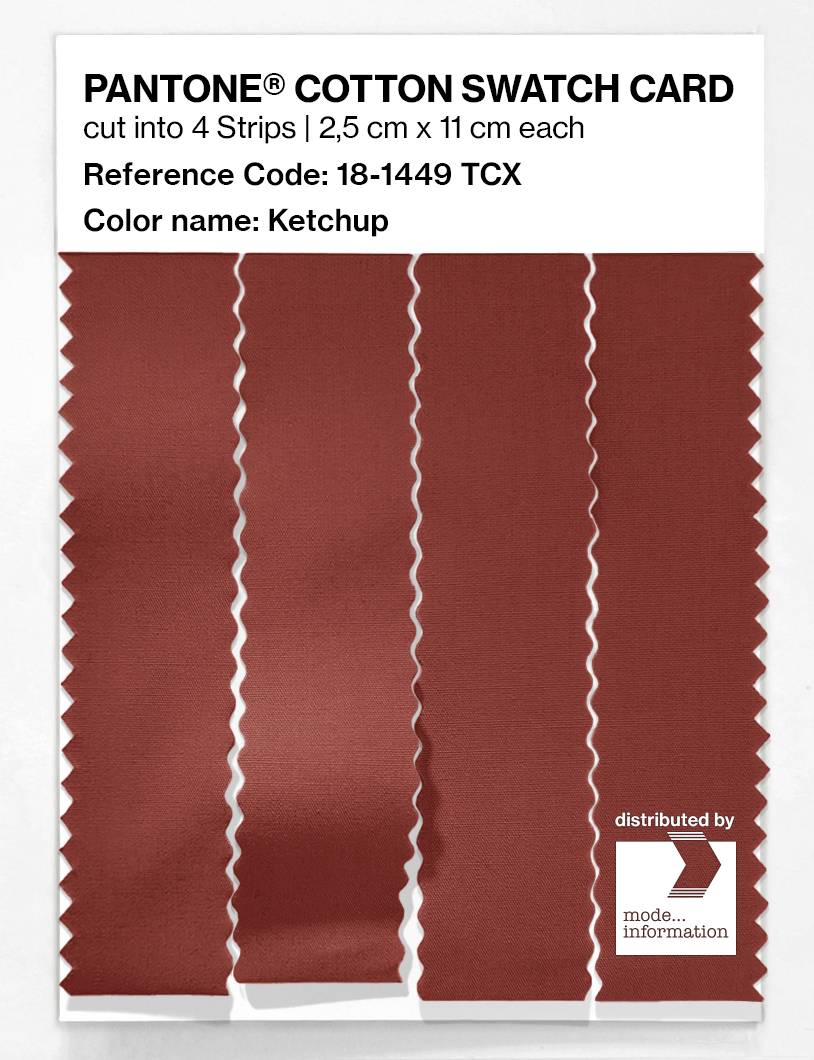 Artikelbild 3 des Artikels “PANTONE® COTTON SWATCH CARD 18-1449 TCX Ketchup “