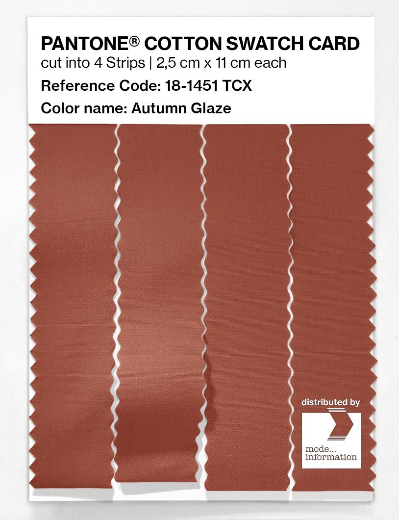 Product image 3 of the product “PANTONE® COTTON SWATCH CARD 18-1451 TCX Autumn Glaze ”
