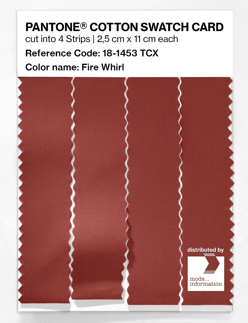 Product image 3 of the product “PANTONE® COTTON SWATCH CARD 18-1453 TCX Fire Whirl ”