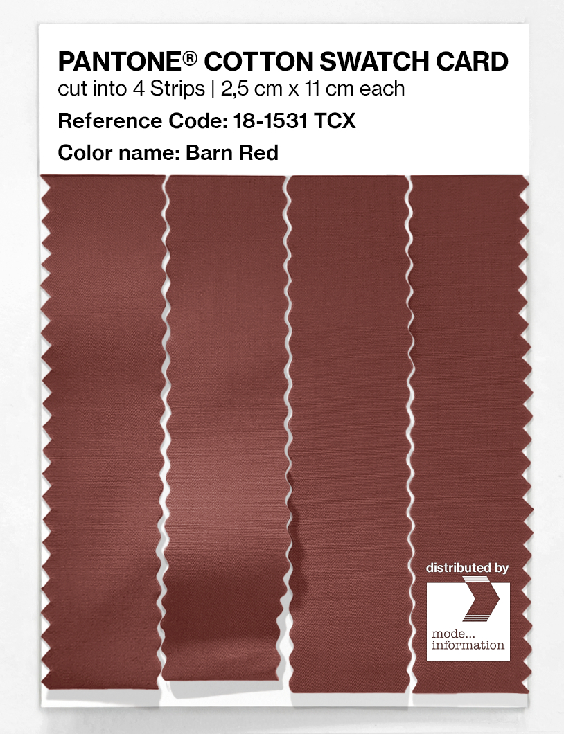 Artikelbild 3 des Artikels “PANTONE® COTTON SWATCH CARD 18-1531 TCX Barn Red “