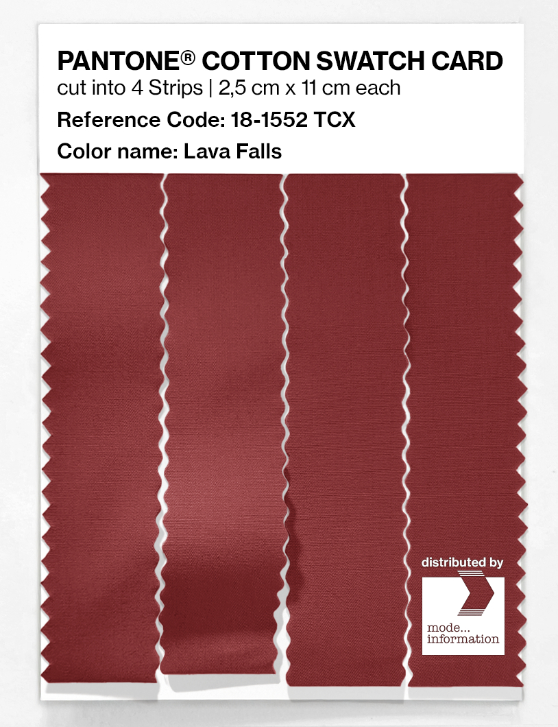 Artikelbild 3 des Artikels “PANTONE® COTTON SWATCH CARD 18-1552 TCX Lava Falls “
