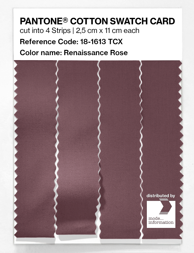 Product image 3 of the product “PANTONE® COTTON SWATCH CARD 18-1613 TCX Renaissance Rose ”