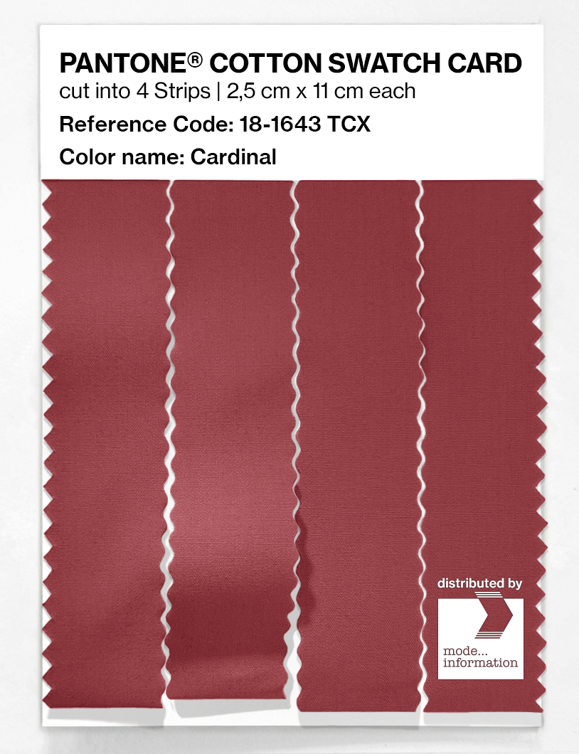 Artikelbild 3 des Artikels “PANTONE® COTTON SWATCH CARD 18-1643 TCX Cardinal “