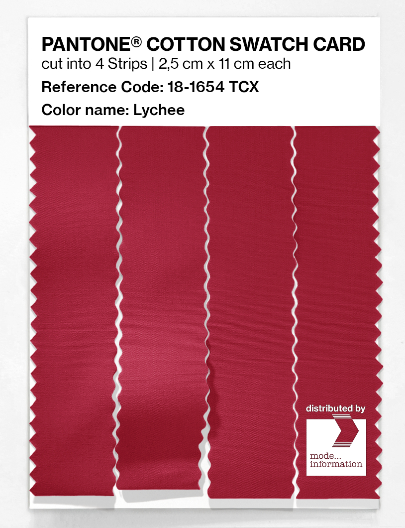 Product image 3 of the product “PANTONE® COTTON SWATCH CARD 18-1654 TCX Lychee ”