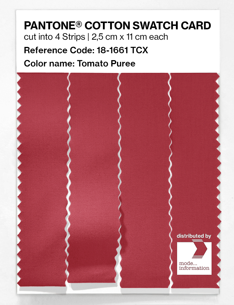 Artikelbild 3 des Artikels “PANTONE® COTTON SWATCH CARD 18-1661 TCX Tomato Puree “
