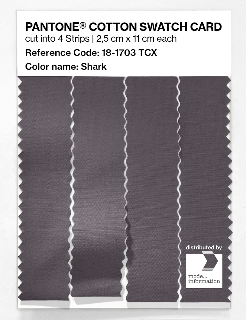 Product image 3 of the product “PANTONE® COTTON SWATCH CARD 18-1703 TCX Shark ”