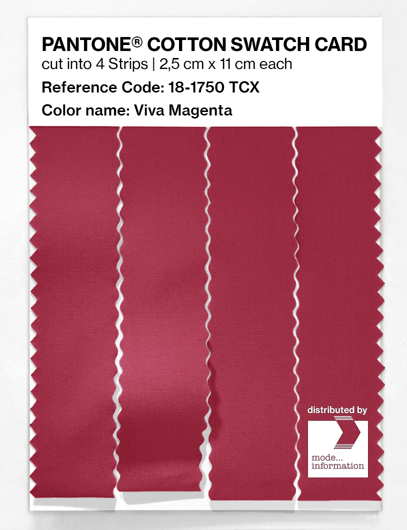 Product image 3 of the product “PANTONE® COTTON SWATCH CARD 18-1750 TCX Viva Magenta ”