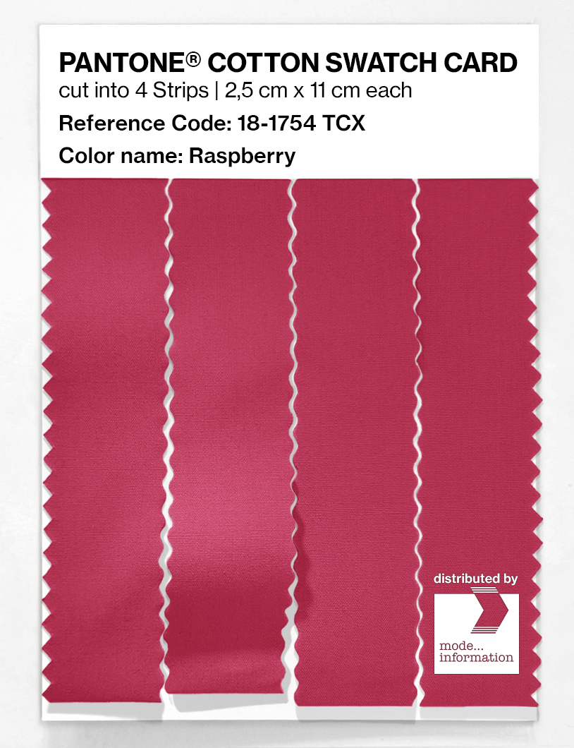 Product image 3 of the product “PANTONE® COTTON SWATCH CARD 18-1754 TCX Raspberry ”
