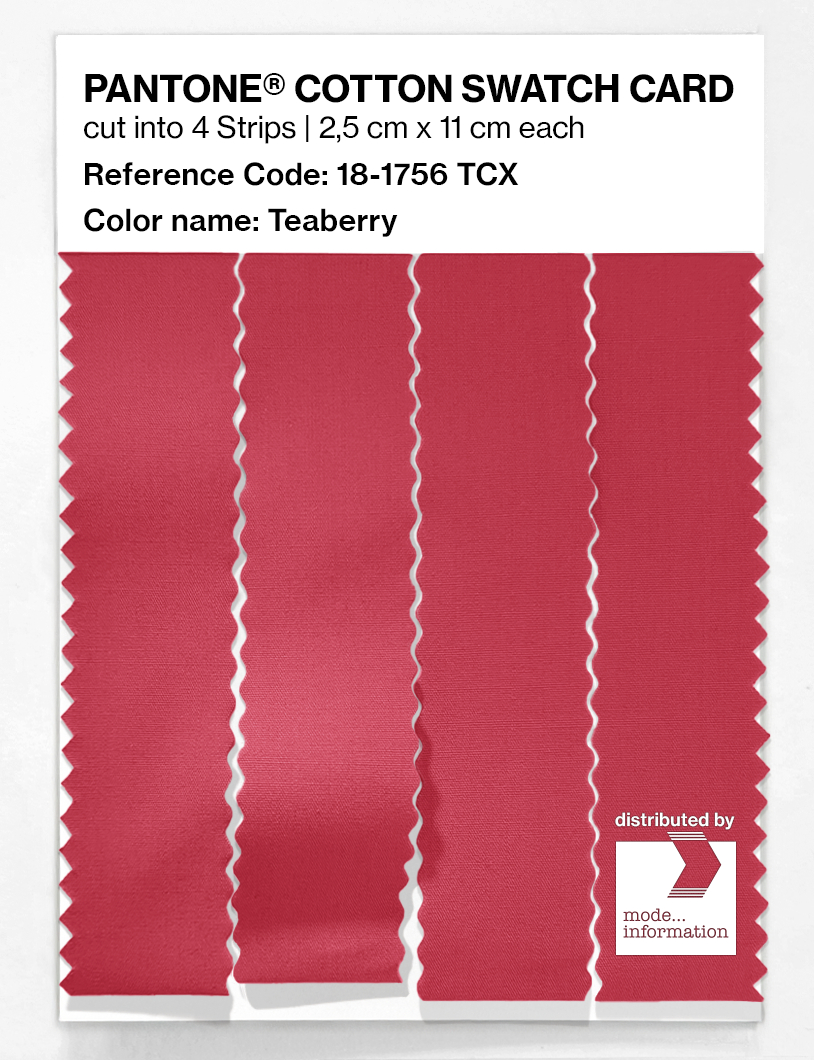 Product image 3 of the product “PANTONE® COTTON SWATCH CARD 18-1756 TCX Teaberry ”